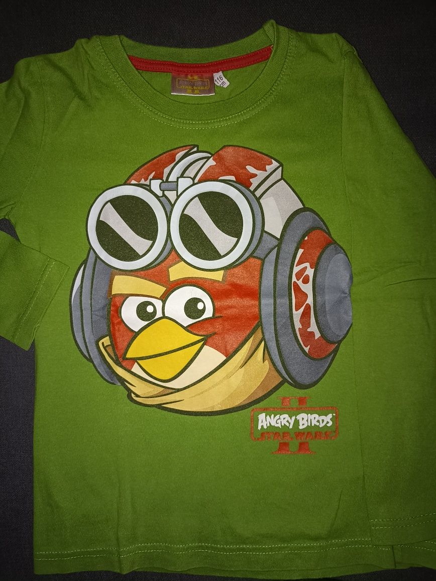 Koszulka Angry Birds  roz.116, 6 lat z maskotką, przytulanką