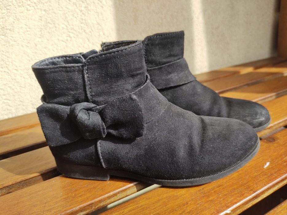 Botki czarne zamszowe H&M r.28