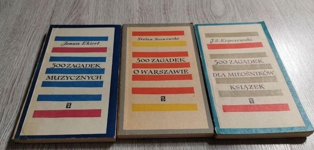 500  zagadek muzycznych, dla miłośników książek, o Warszawie