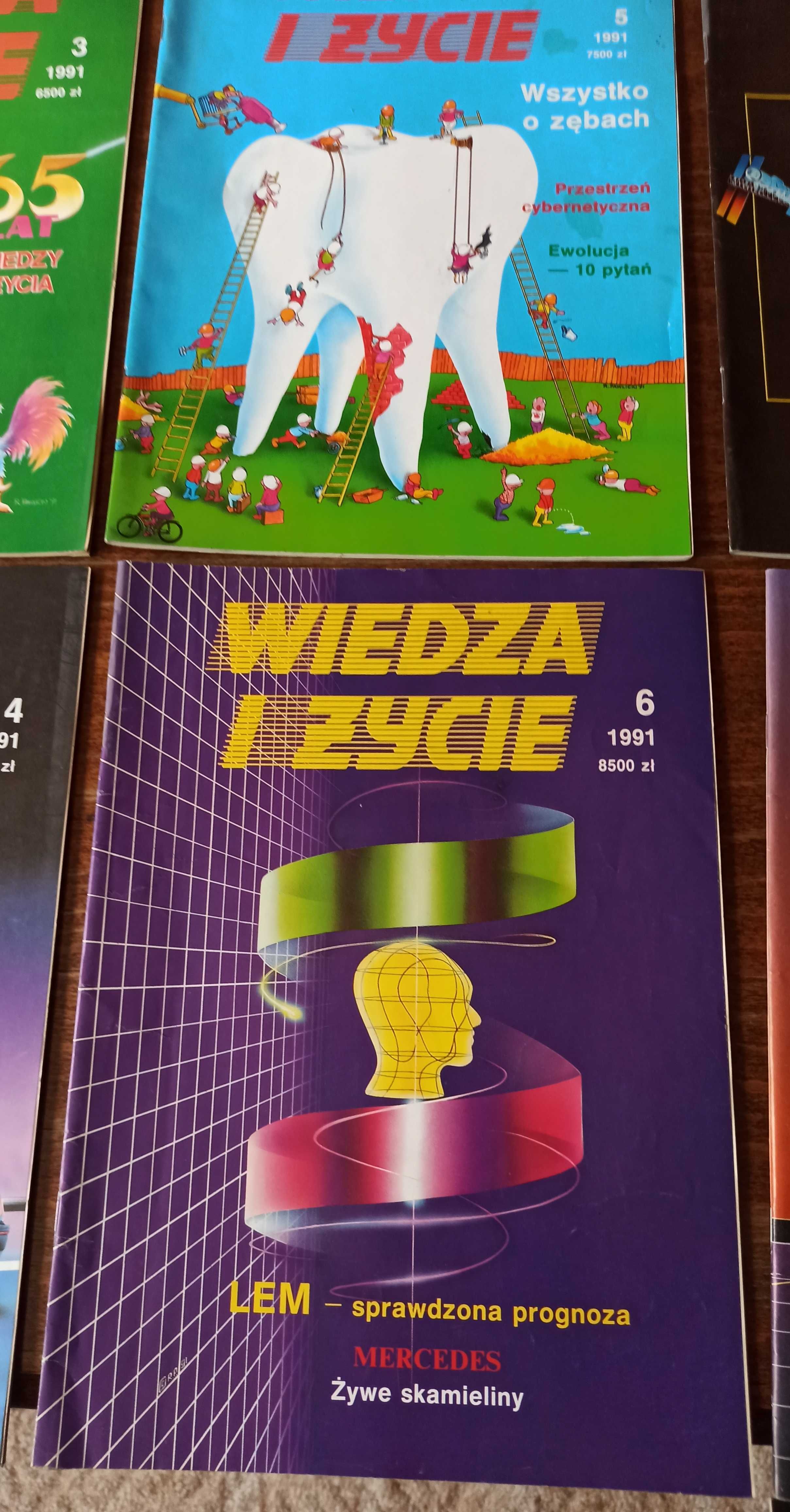 Wiedza i Życie miesięcznik z roku 1991 wszystkie zeszyty po 50 gr