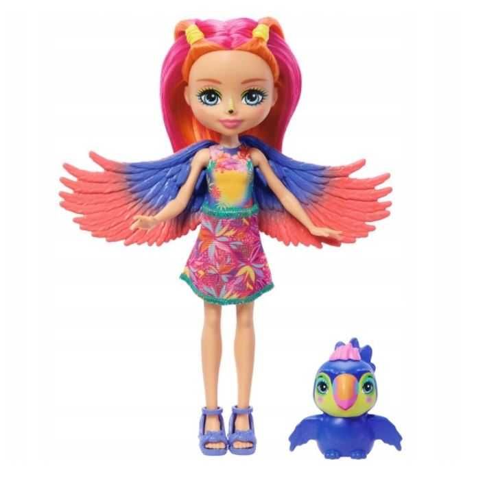 Lalka 2w1 Enchantimals Trippi Toucan + Papuga