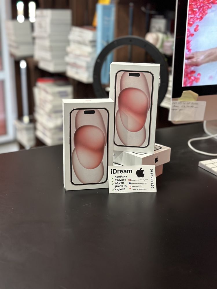 Apple iPhone 15 256 Gb Pink НОВІ! ГАРАНТІЯ від МАГАЗИНУ!