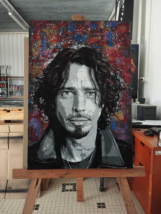 Chris Cornell Pintura original em tela