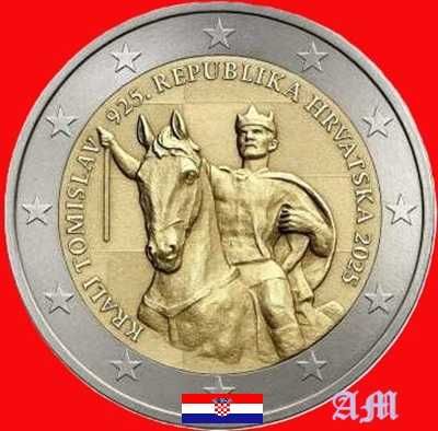 Croácia  2€ Moeda Rei Tomislav