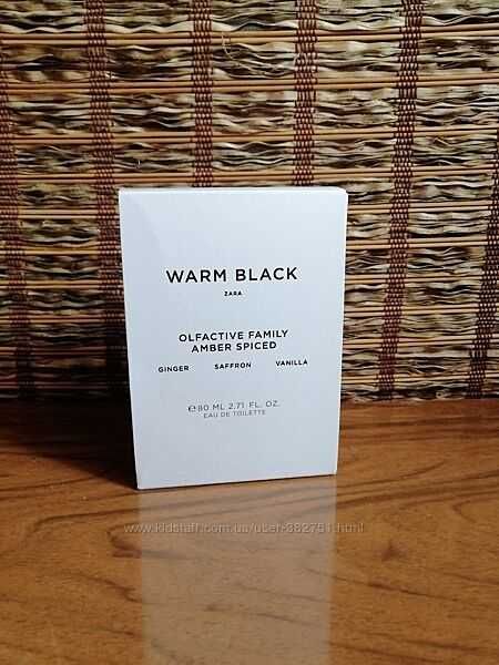 Парфюмированная вода Zara Warm Black для мужчин, 80 ml оригинал