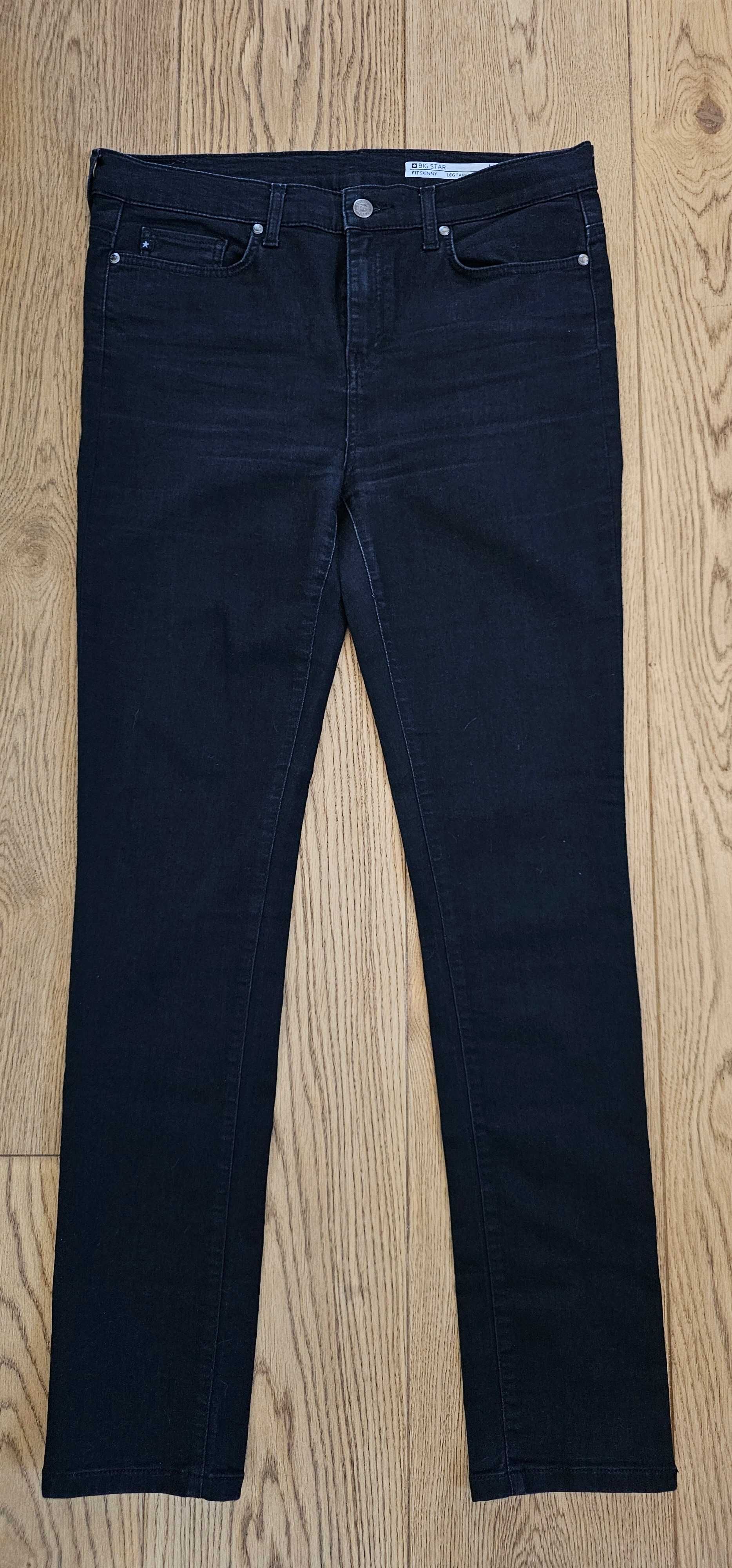 BIG STAR spodnie jeansowe czarne FIT SKINNY LEG TAPERED W33 L32
