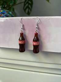 Kolczyki Coca Cola nowe stal hirurgiczna