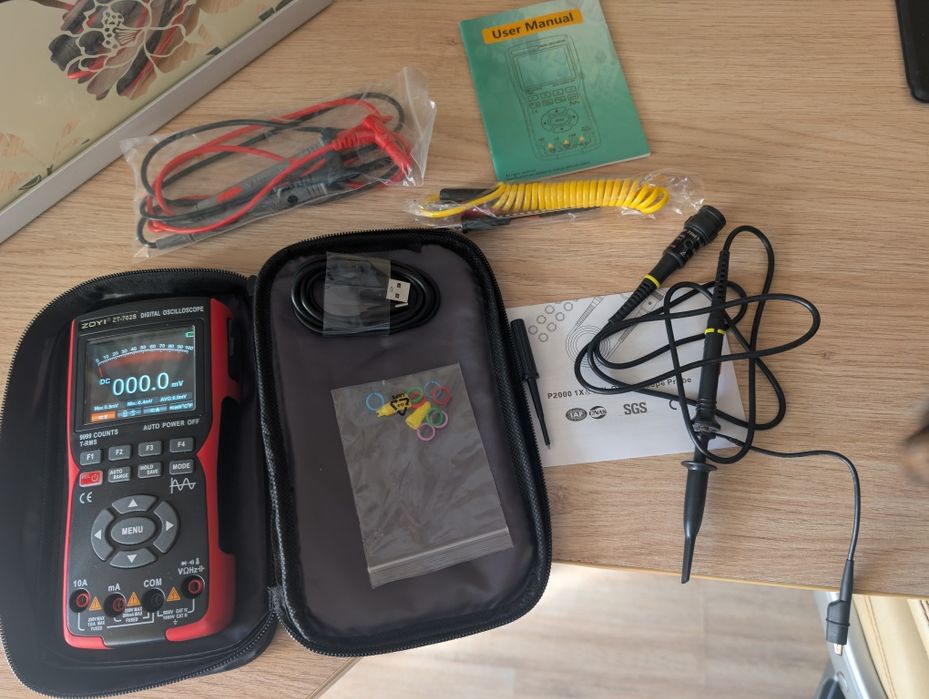 Осцилограф ZOYI ZT-702S (PRO) 10MHz, мультиметр True RMS, Li-Ion 18650