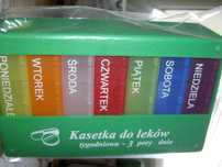 Kasetka tygodniowa, pojemnik, pudełko na leki