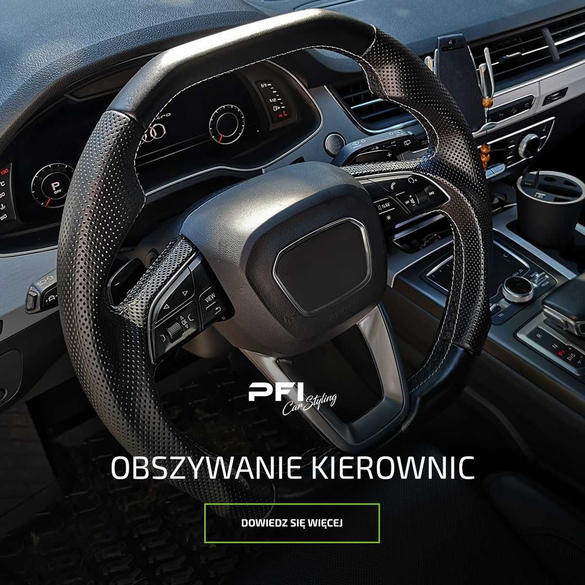 Kierownica Peugeot 508  2011- obszyta nową skórą PFI car styling