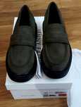 Buty/mokasyny damskie khaki