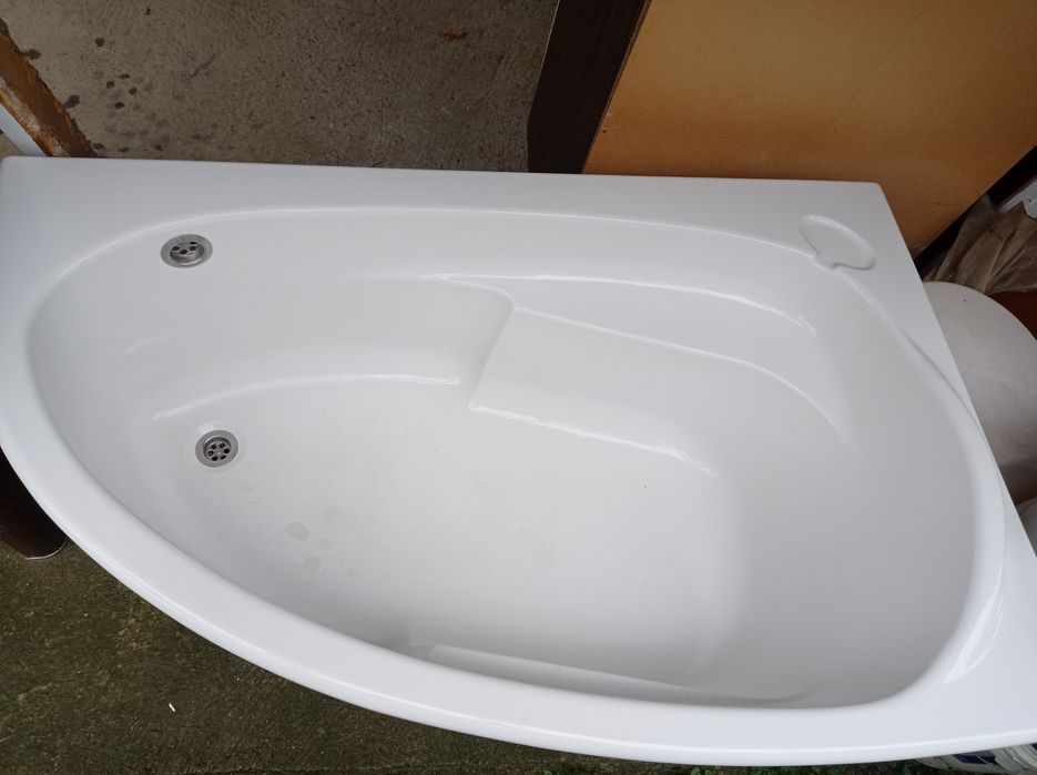 Wanna Tanio 140 cm biała syfon umywalka ubikacja WC łazienka akcesoria