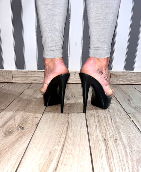 29/ ODRĘKI 46 czarne męskie szklanki klapki gogo przezroczyste szpilki