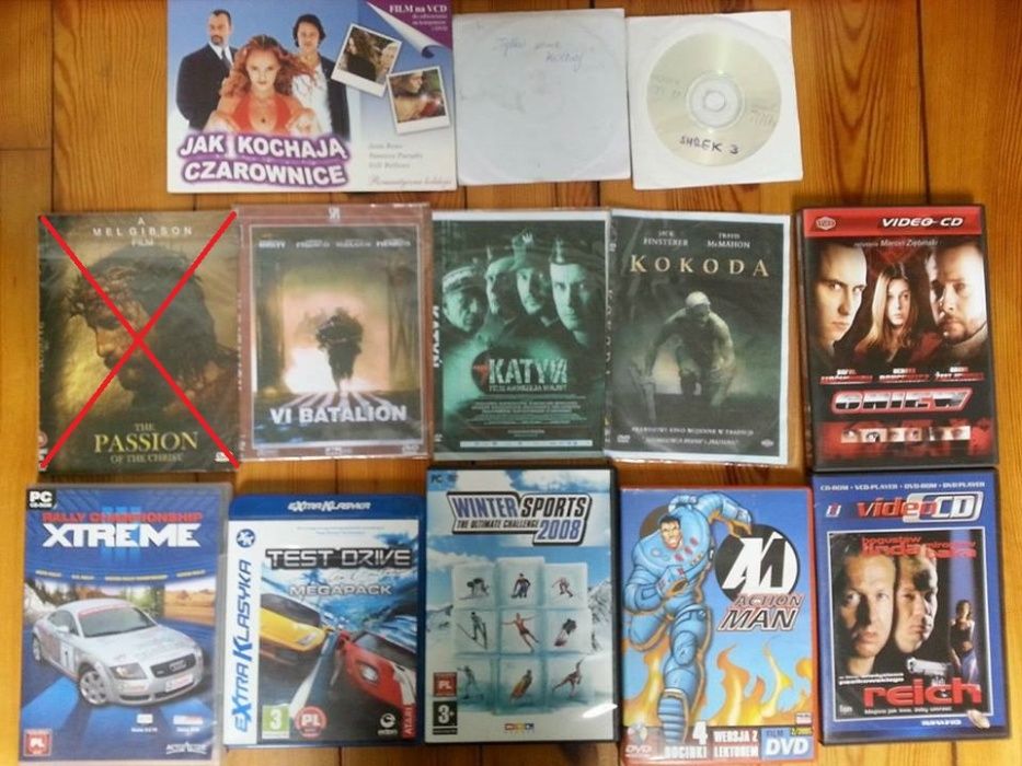 Płyty CD filmy, gry