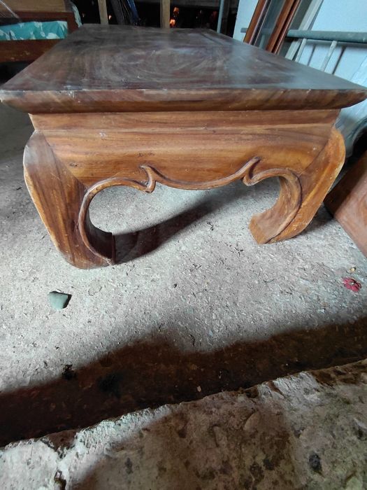 Mesa de centro rustica de estilo asiático