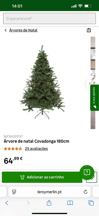 Árvore de Natal 180cm