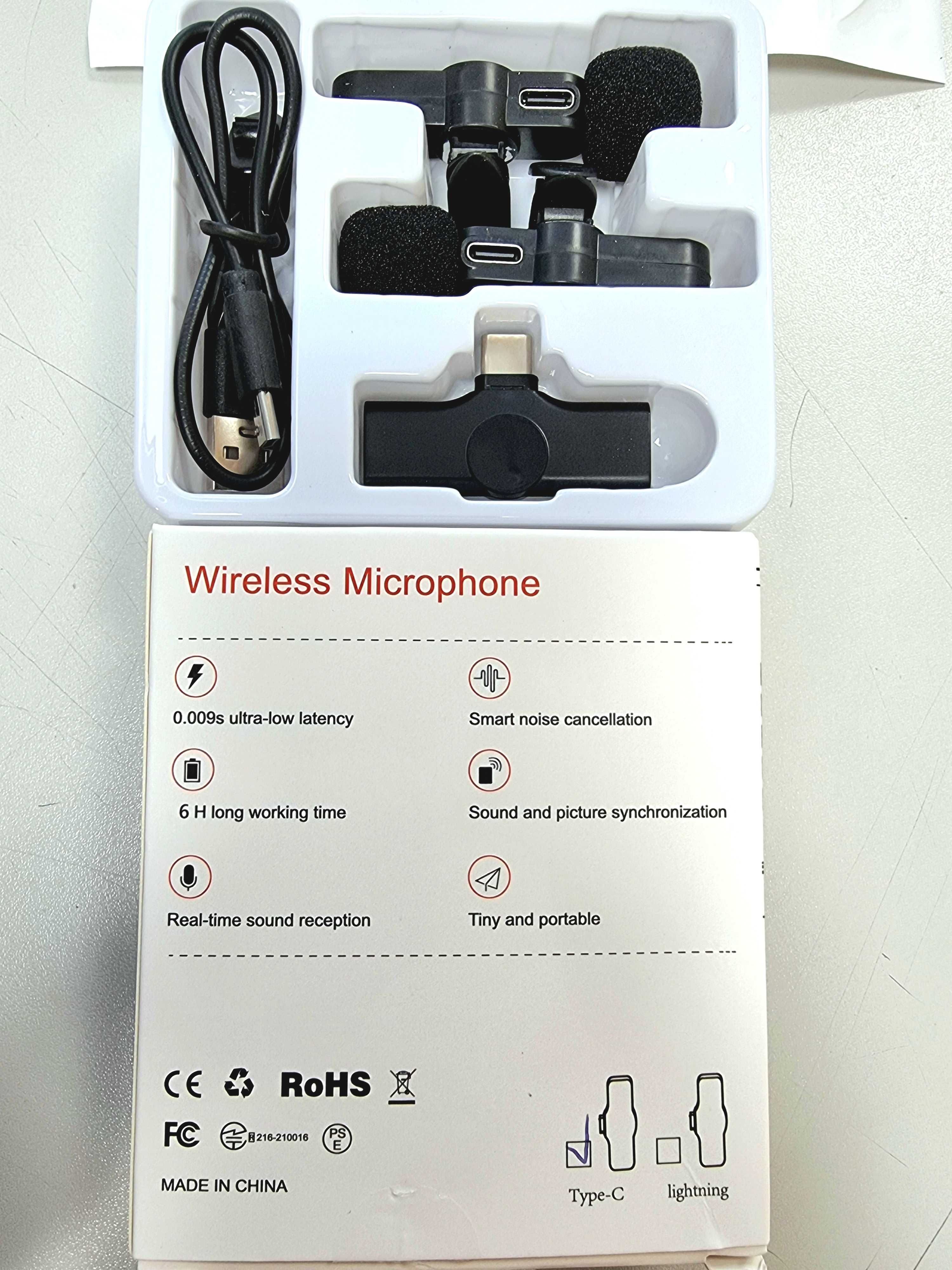 Microfone Lapela Duplo sem fios [NOVO] - Lav Mic Wireless