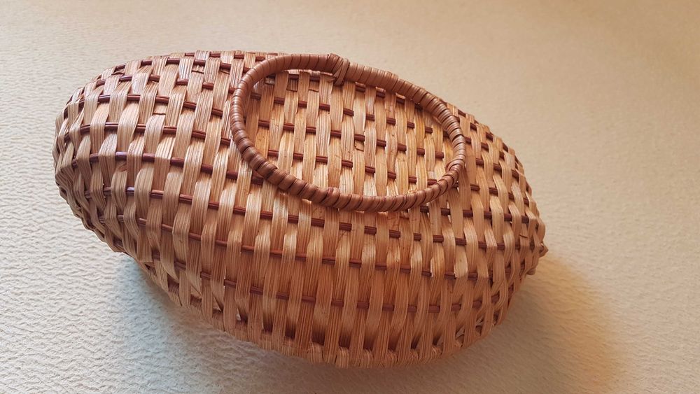 Koszyk-kaczka, rustykalny, wiklina, rattan