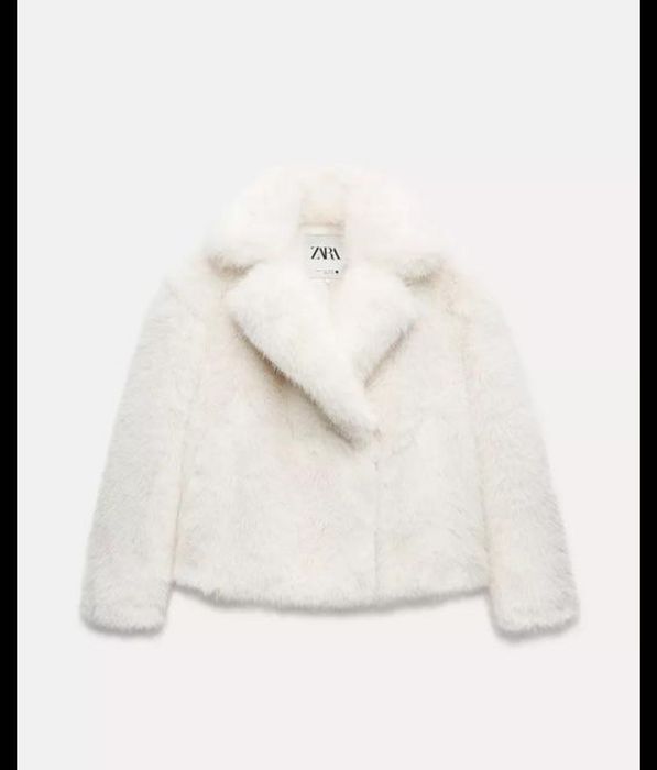Белая шубка как с ZARA