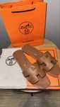 Женские шлепки шлепанцы тапки босоножки hermes наличие