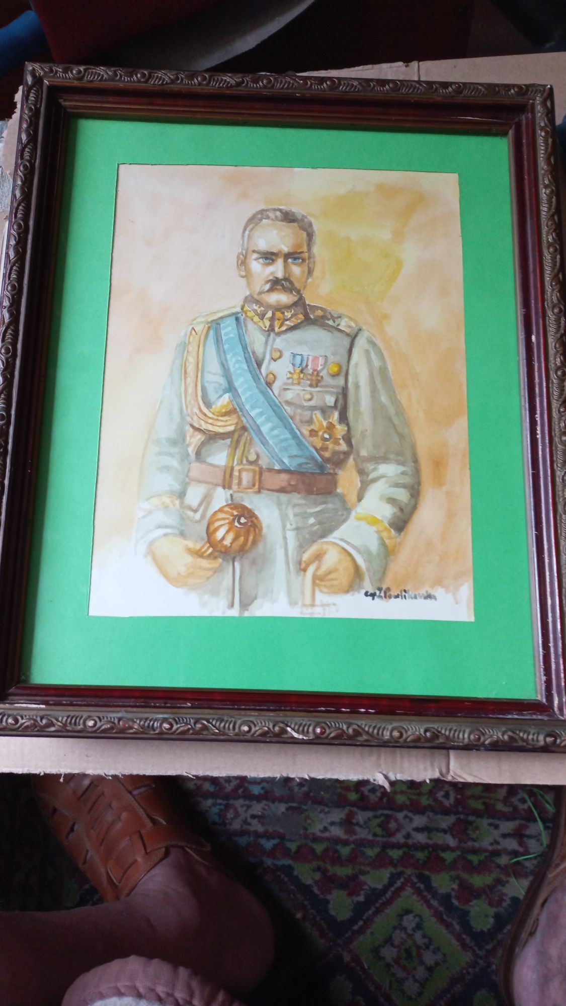 Marszałek Józef Piłsudski akwarela