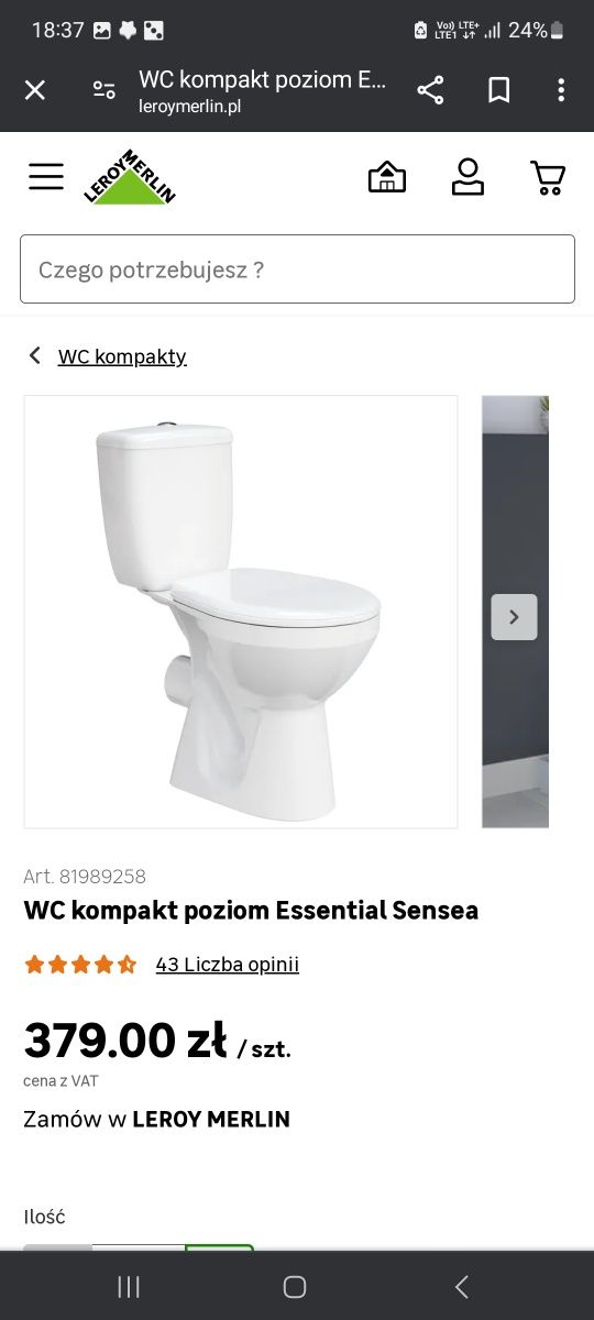 WC kompakt Essential Sensea