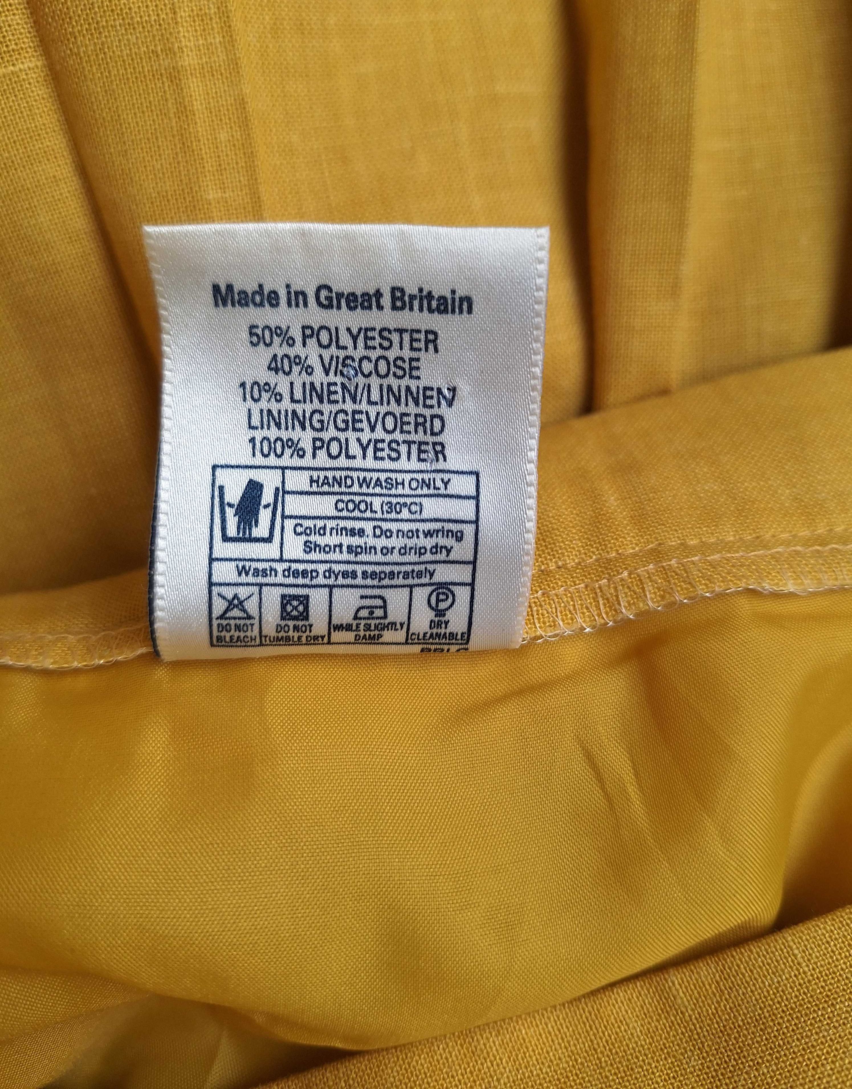 Żółta musztardowa spódnica plisowana retro vintage Country Casuals