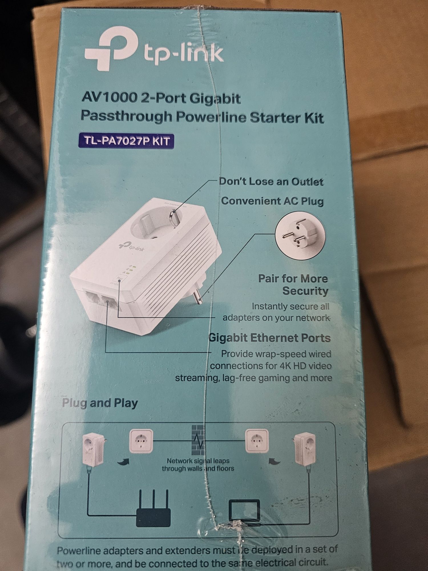 Zestaw transmiterów TP-Link Powerline TL-PA7027P KIT AV1000 1 Gigabit
