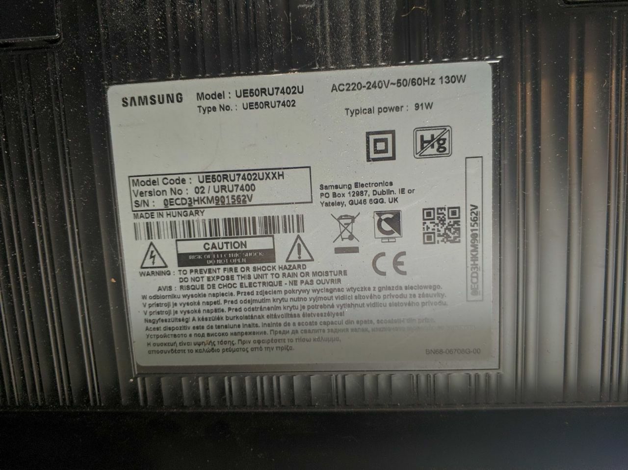 Разборка Samsung UE50RU7402, 7400, PSU  (блок живлення)