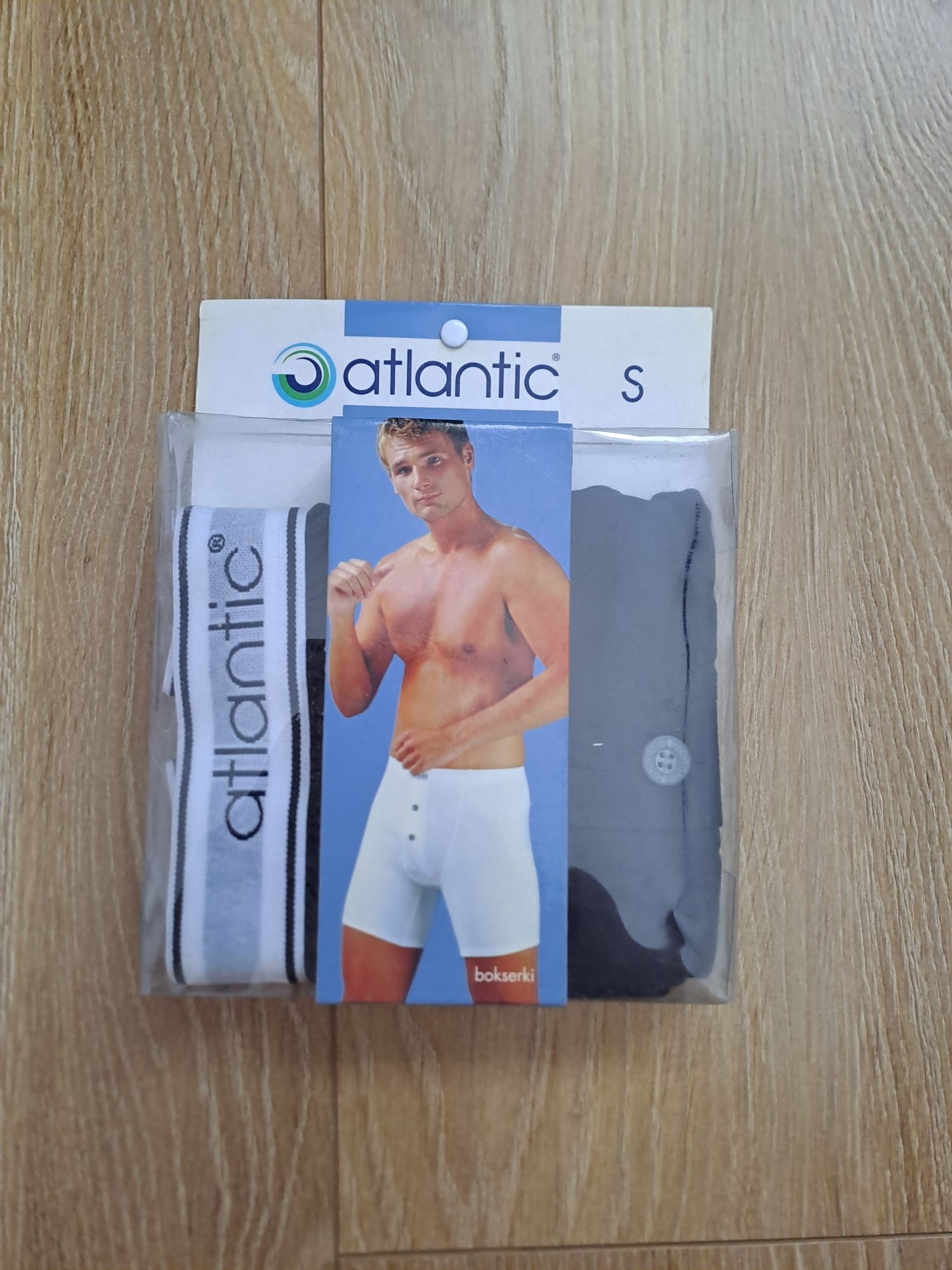 2+1 Bokserki męskie Atlantic, rozmiar S, bawełna