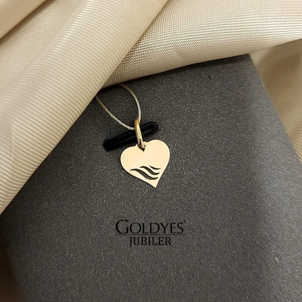 Złota zawieszka serce próby 585 14k
