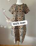 Lniana sukienka letnia boho midi wygodna oversize M/L