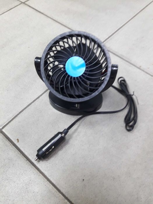 Вентилятор портативний дорожній автомобільний від прикурювача 12V