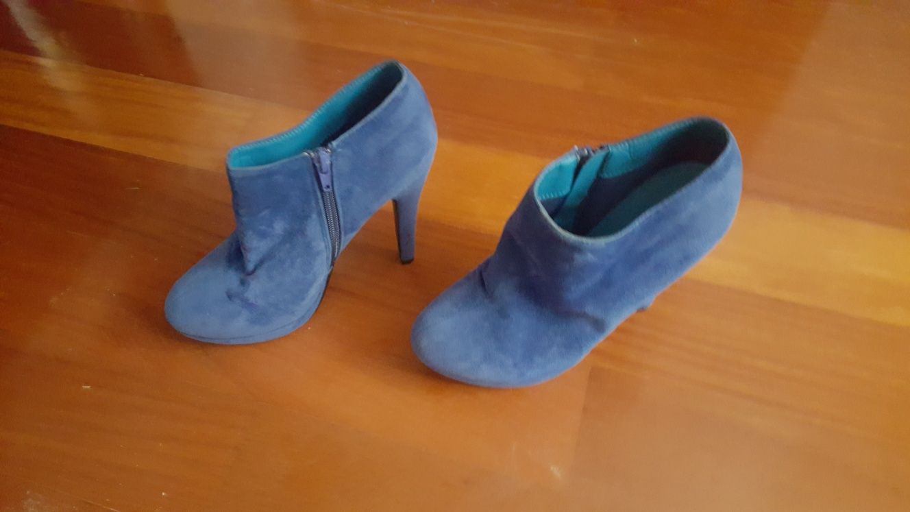 Botins/sapatos de mulher n. 39, azul