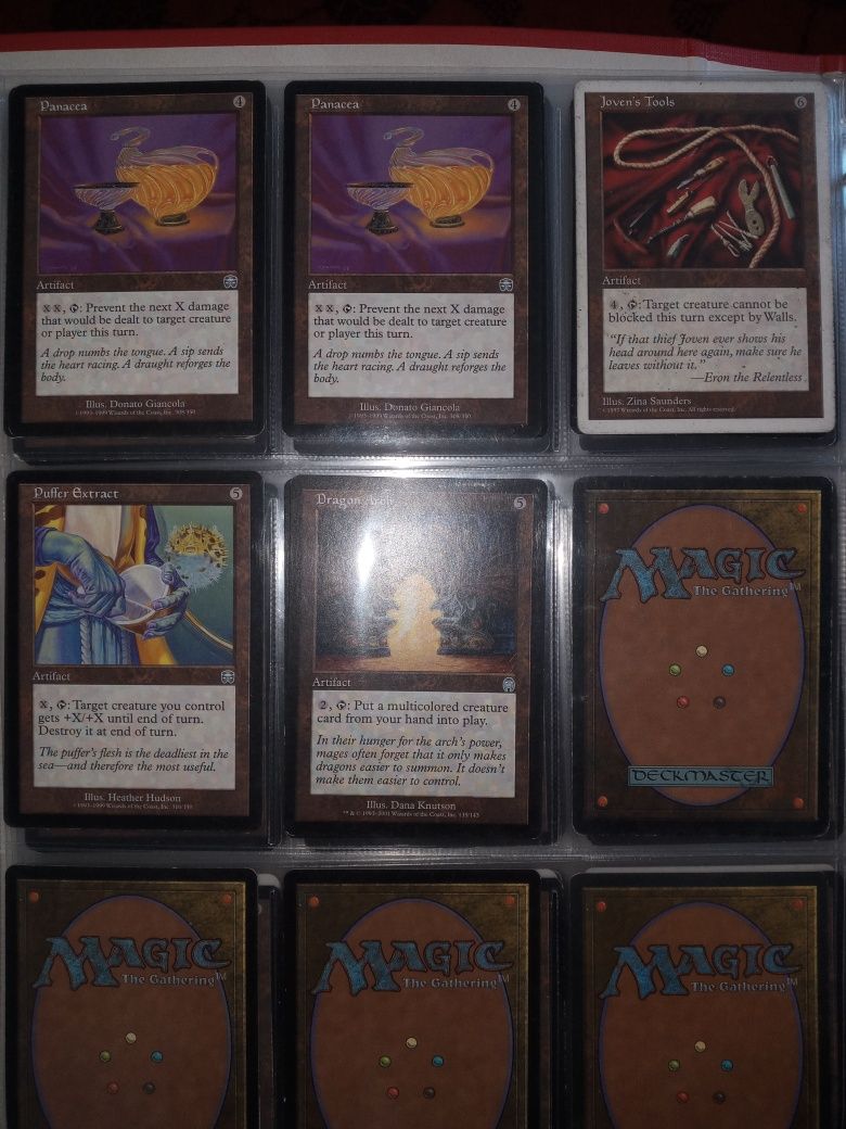 Karty Magic: The Gathering - 32 artefakty same stare edycje