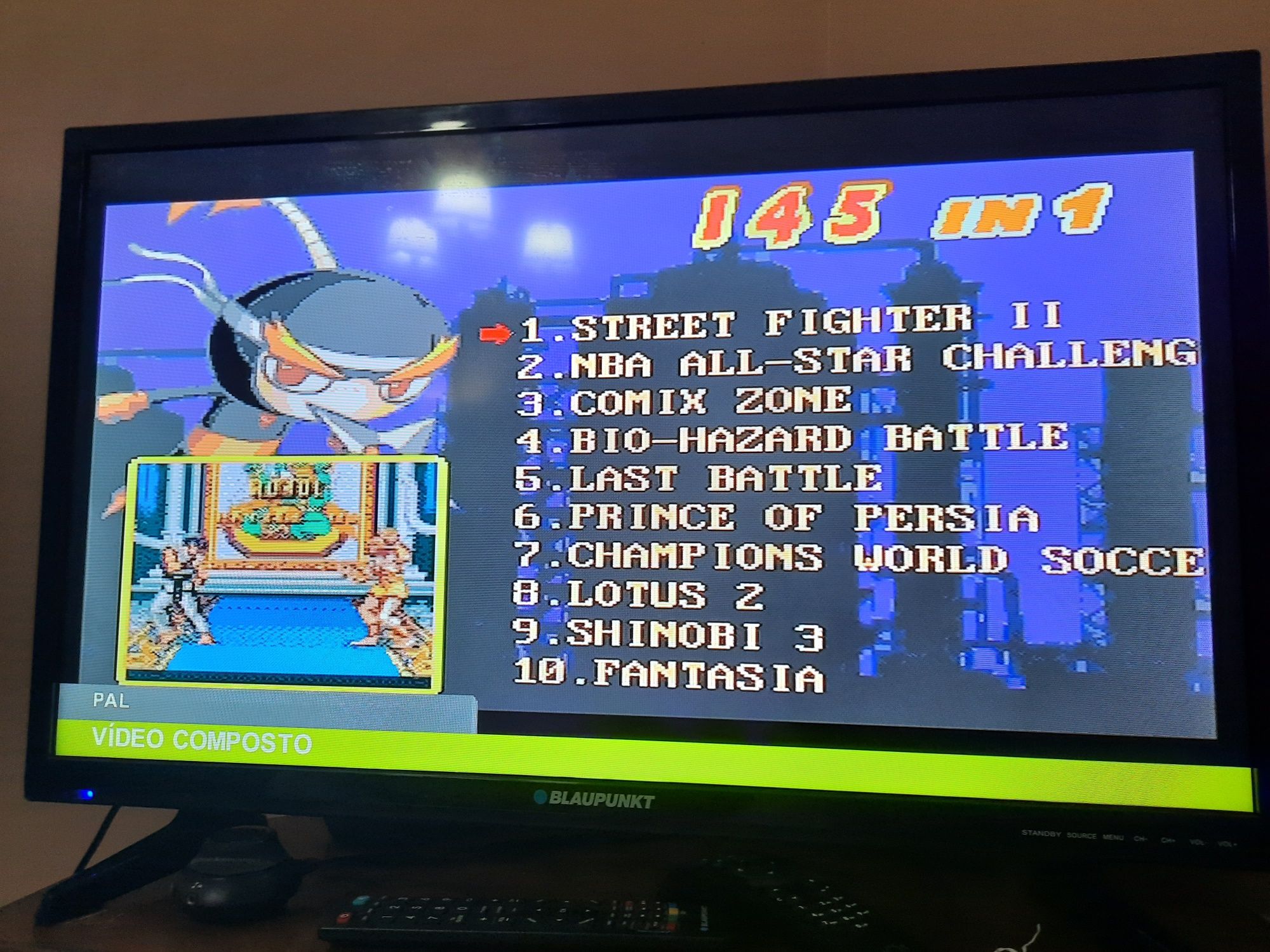 Joystick Arcade com 145 Jogos Sega.