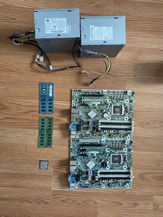 Набір комплектуючих для ПК — 2 материнки, i3-2120, 4 планки ОЗП, 2 БП