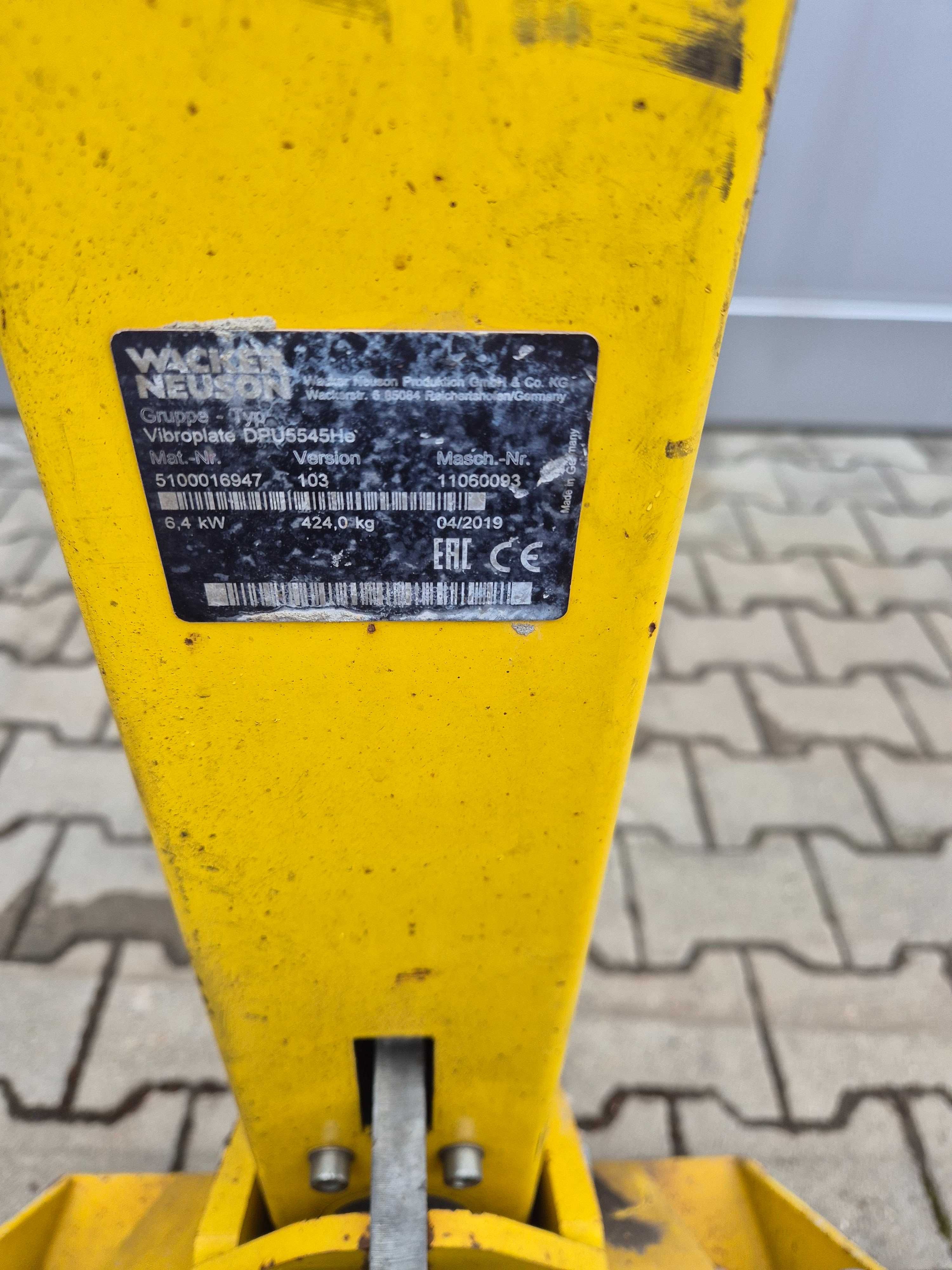 ZAGĘSZCZARKA Wacker Neuson DPU 5545 HE 2019r 424kg Bomag DPU5545