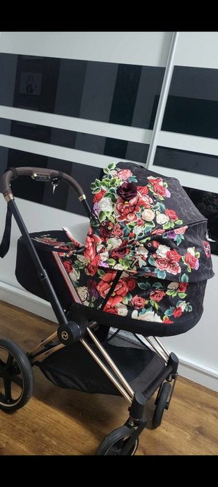 Wózek cybex priam Platinum spring blossom dark i fotelik Avionaut