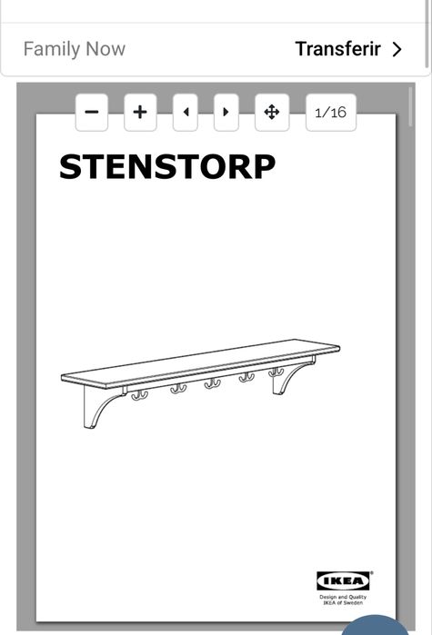 Prateleira de cozinha / Estante / Bengaleiro IKEA STENSTORP