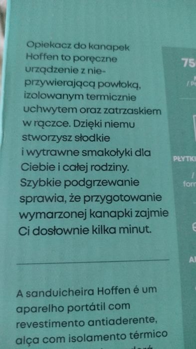 Opiekacz do kanapek Hoffen biały nowy