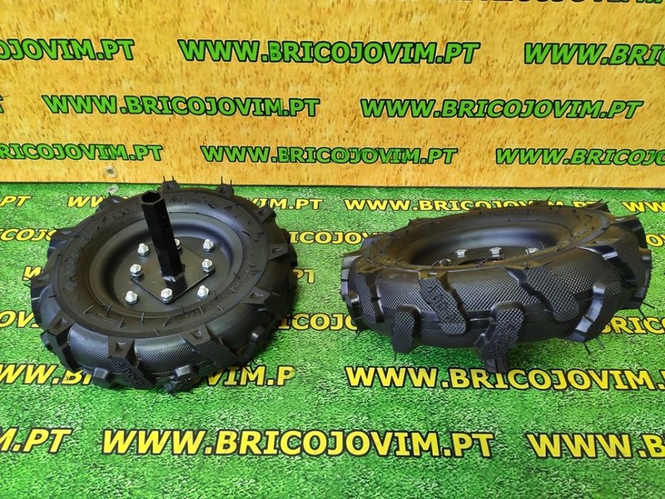 Rodas Pneumáticas para Motoenxada - 400x8 com Eixos 23mm