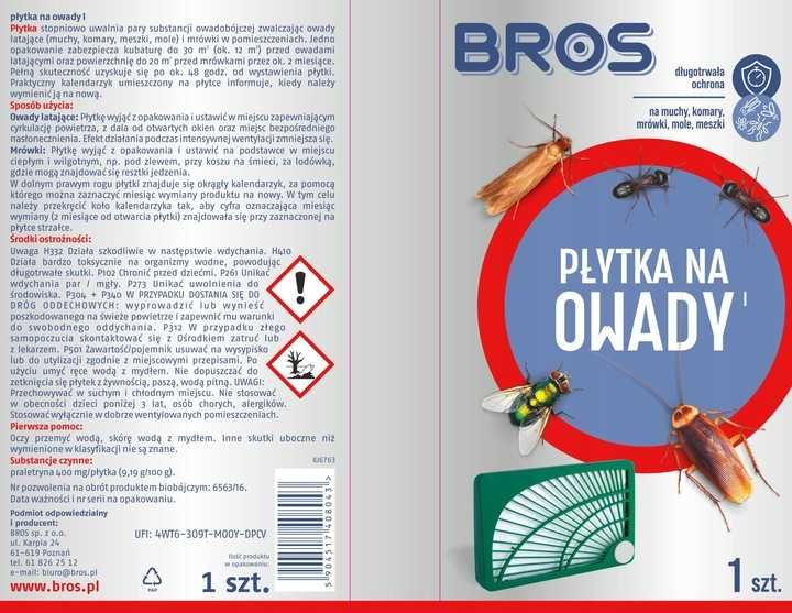 Płytka na owady Bros