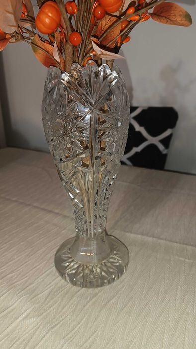 Wazon kryształowy PRL starocia antyki