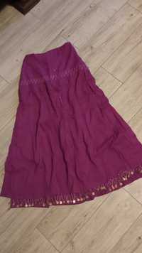 Bawełniana burgundowa spódnica Fairycore