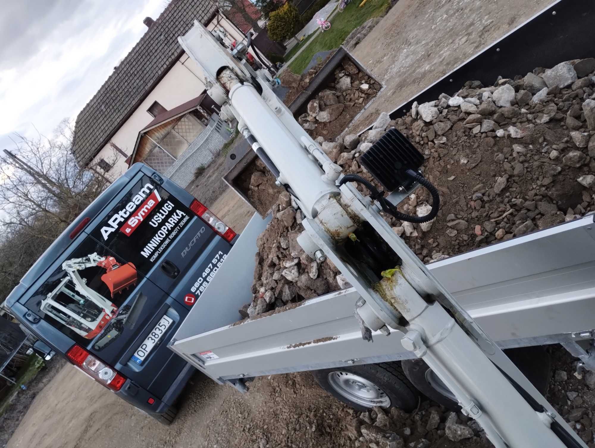Gruz, wywóz gruzu, ziemi, piasku beton, cegła, porzadki budowa, usługa