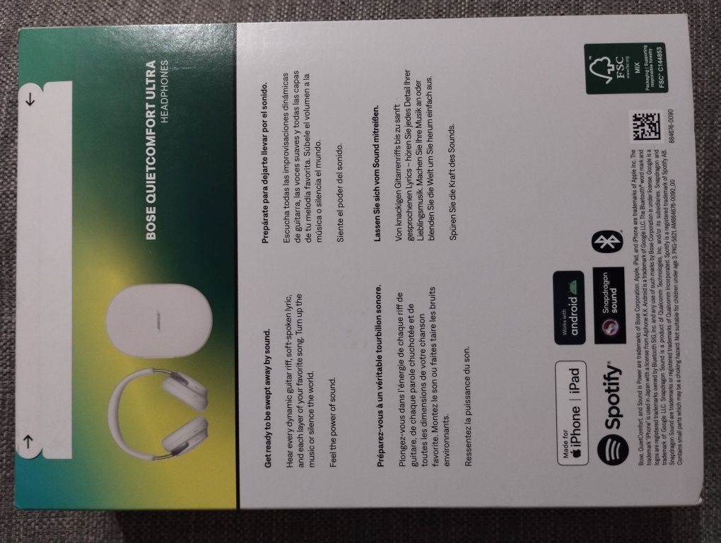 Наушники с микрофоном Bose QuietComfort Ultra Headphones Smoke White