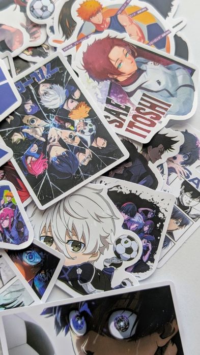 Набор наклеек Блю Лок стикеры blue lock футбольные аниме наклейки