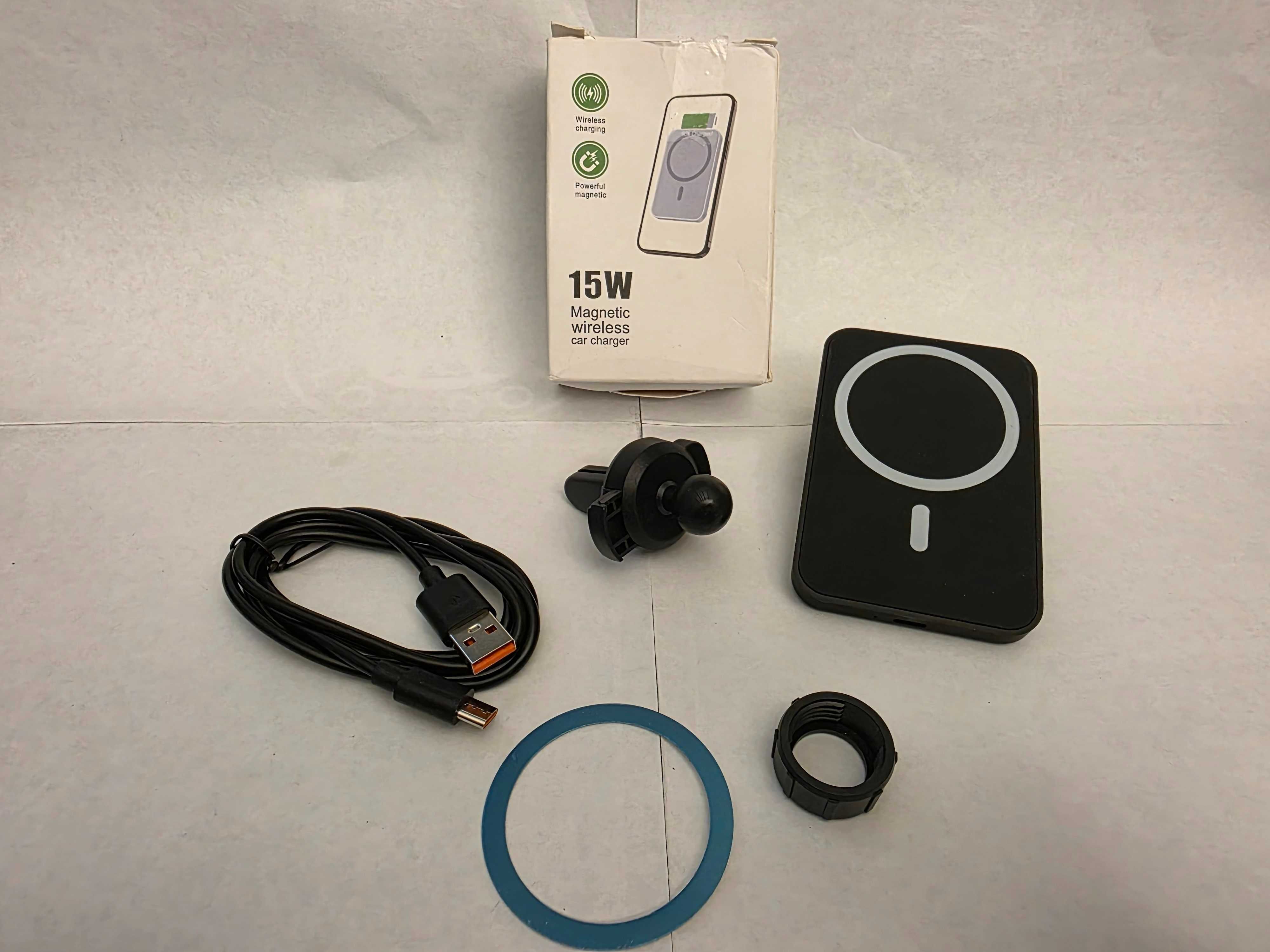 Wireless Charger com suporte para carro mount 15W Carregador sem fios