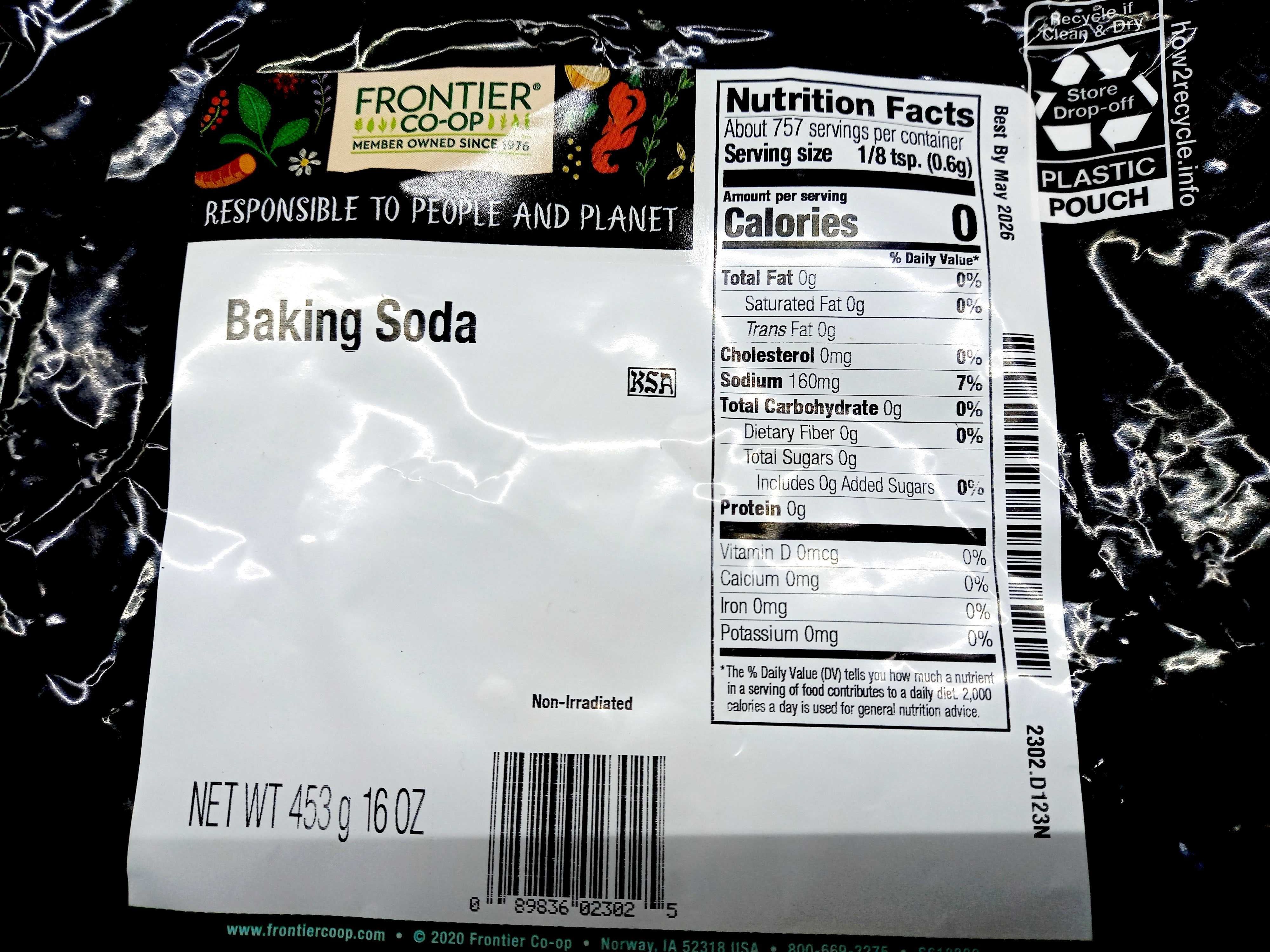 Frontier Natural Products, Baking Soda (453г), сода пищевая